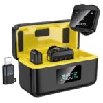 Conjunto de 2 Microfones de Lapela Sem Fio Hoco Lightning/USB C L17 Preto