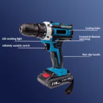 Berbequim Aparafusador Sem Fios 21V – 1600RPM | 2 Baterias de Lítio + 32 Níveis de Torque + 24 Acessórios - Image 4