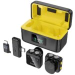 Conjunto de 2 Microfones de Lapela Sem Fio Hoco Lightning/USB C L17 Preto - Image 2